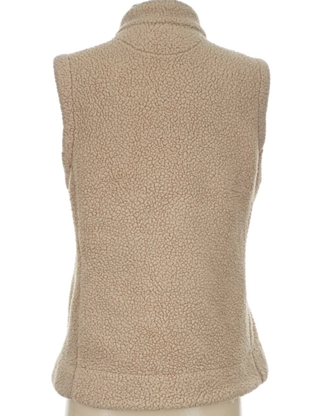 Calvin Klein Beige Sherpa Fleece Zip-Front Vest - Picture 2 of 11